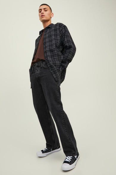 Wide jeans - black denim