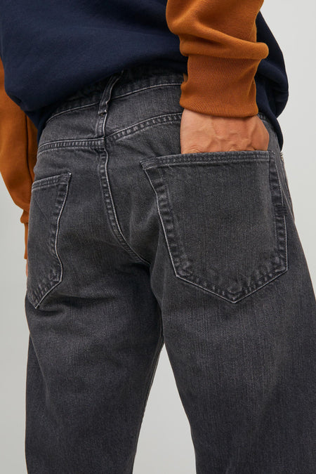 Tapered jeans - dark grey denim