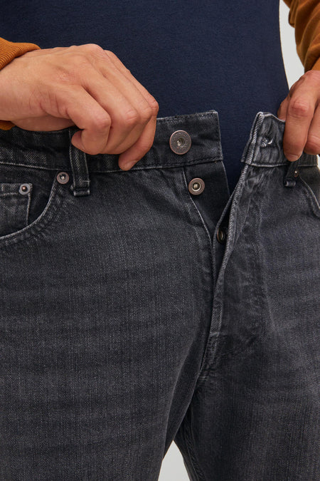 Tapered jeans - dark grey denim