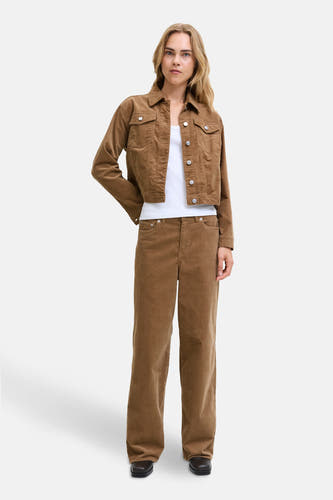 Beige broek van JJXX, met een rechte pijp en een subtiele corduroy textuur.