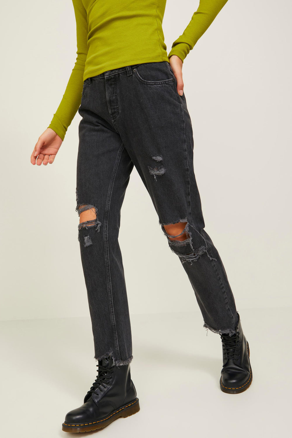 Jeans straight Dark grey denim - JJXX
