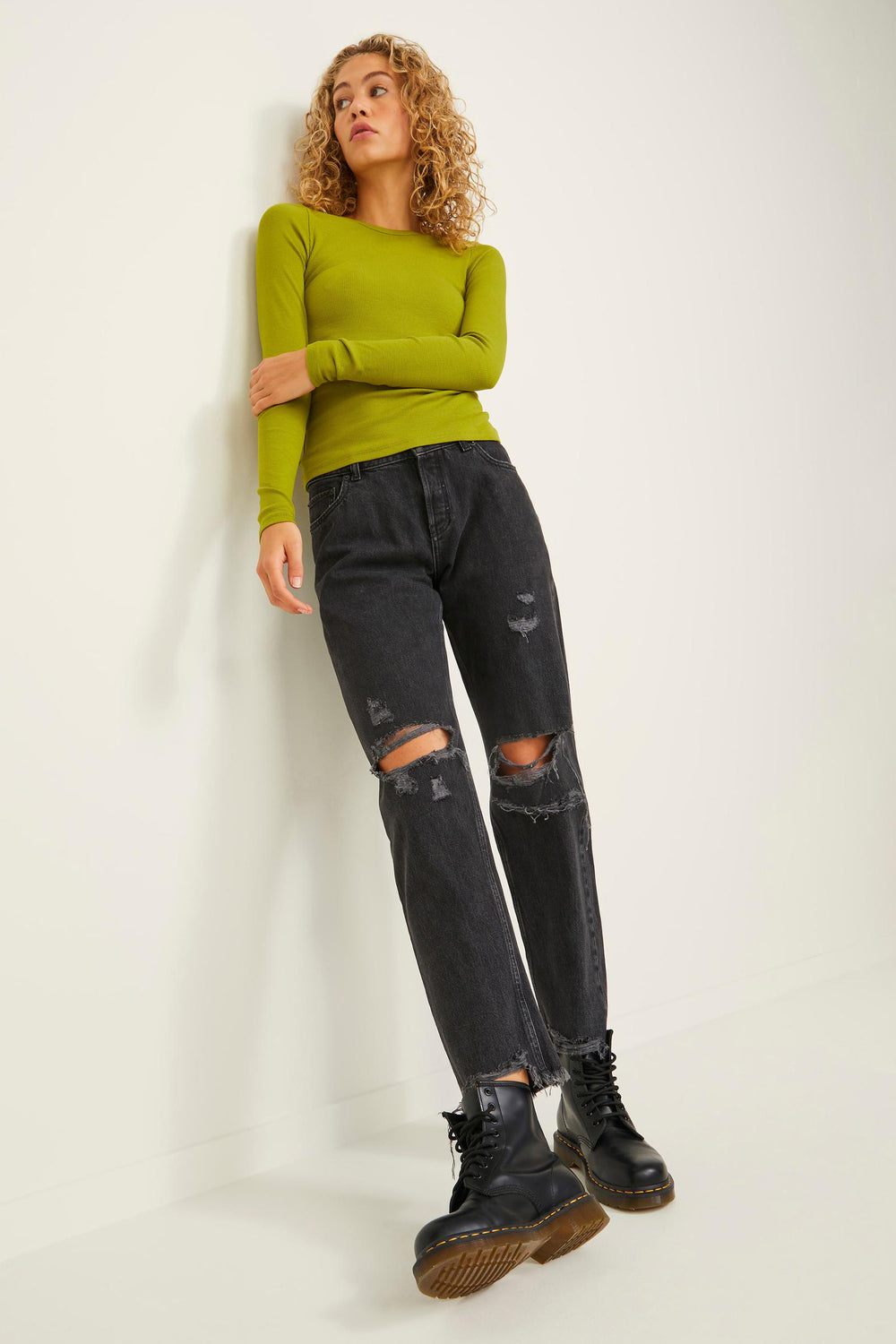 Jeans straight Dark grey denim - JJXX