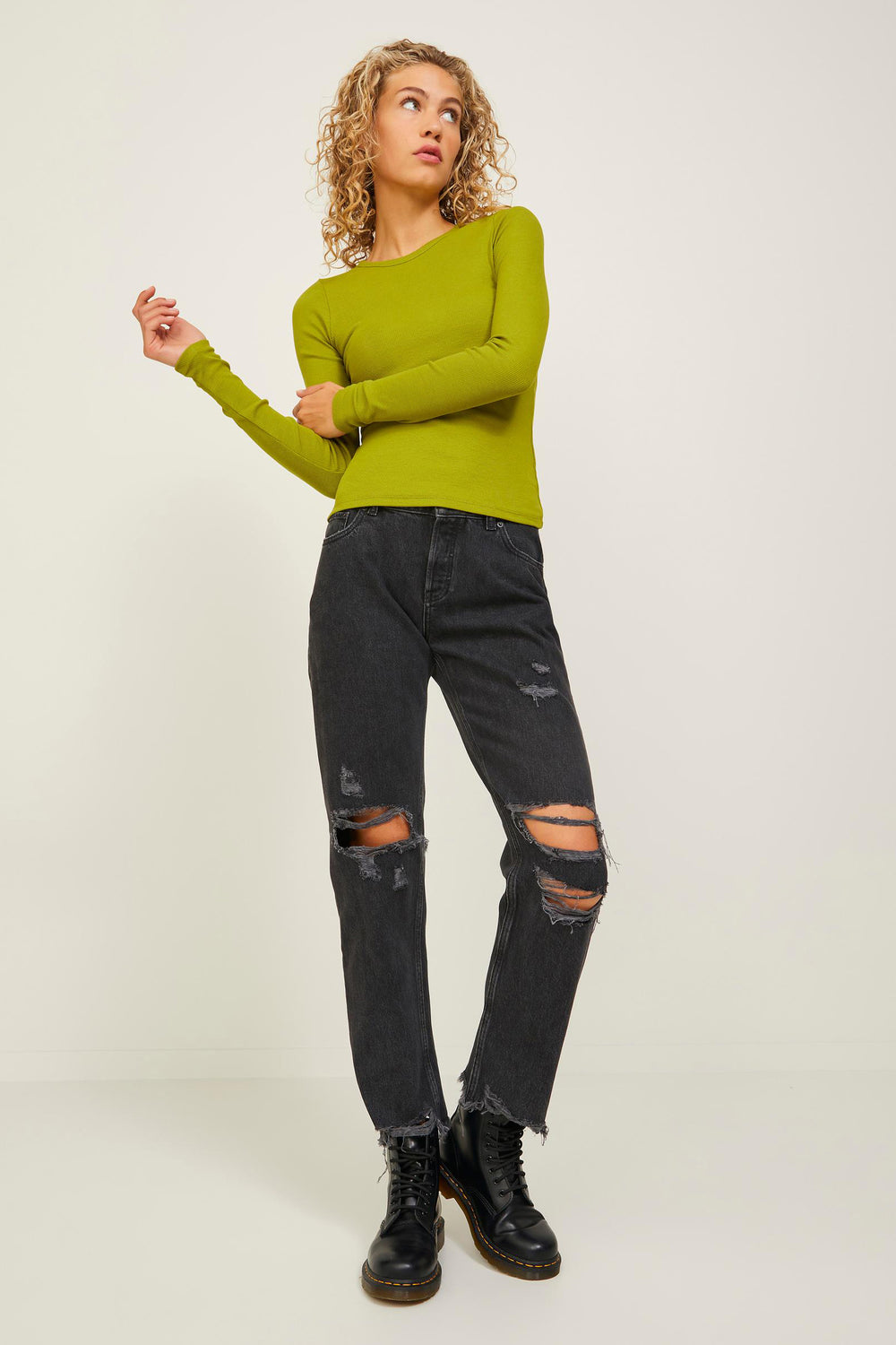 Jeans straight Dark grey denim - JJXX
