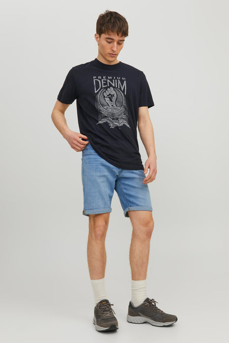 Court - denim bleu moyen