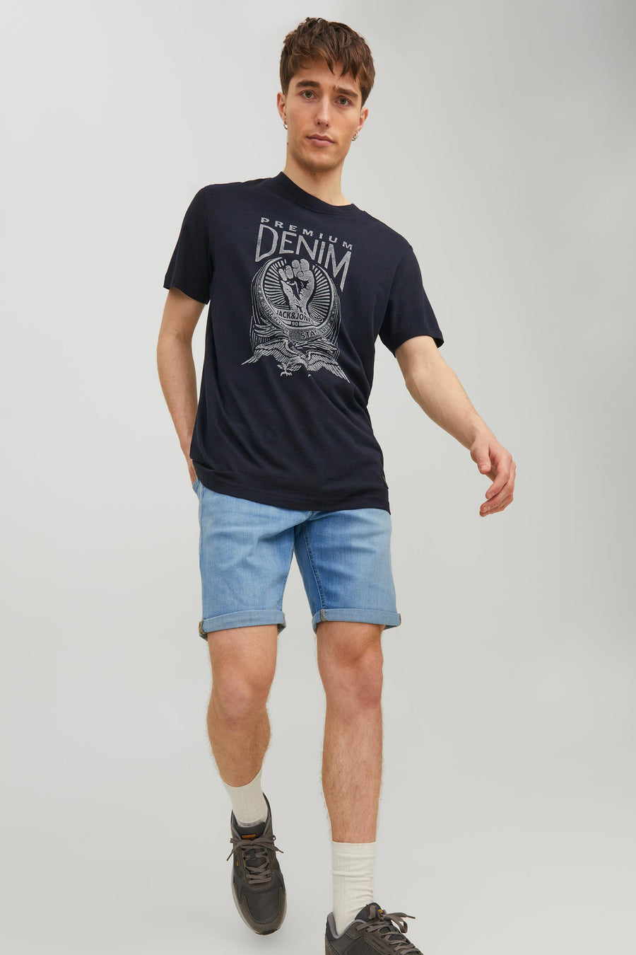 Short - mid blue denim