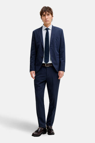 Blauw, lang mouwen hemd van PREMIUM by JACK & JONES, met een gestreept patroon en knoopsluiting.
