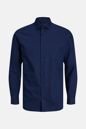 Blauw, lange mouwen overhemd van PREMIUM by JACK & JONES, met een subtiele textuur en knoopsluiting.