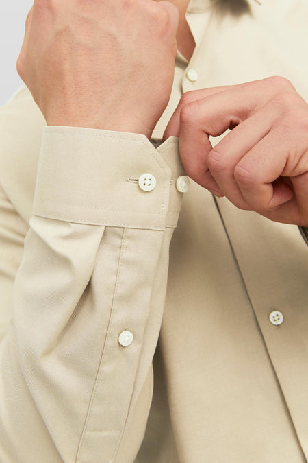 Hemd (lange mouwen) Beige - PREMIUM by JACK & JONES