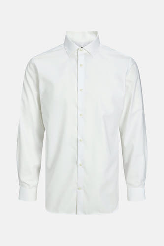 Chemise blanche à manches longues de PREMIUM by JACK & JONES, avec fermeture à boutons et col classique.