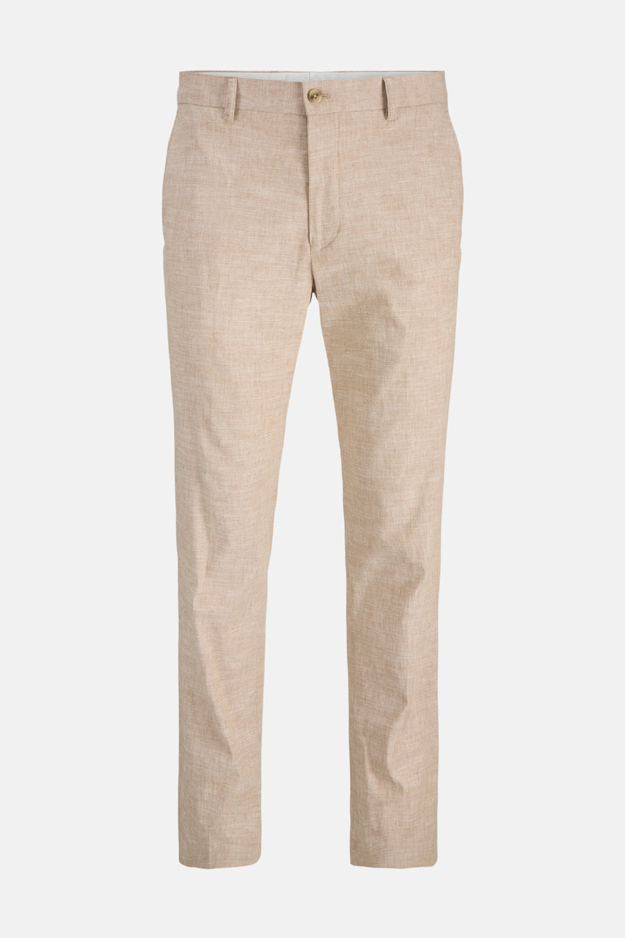 Beige kostuumbroek van PREMIUM by JACK & JONES, met een subtiele textuur.