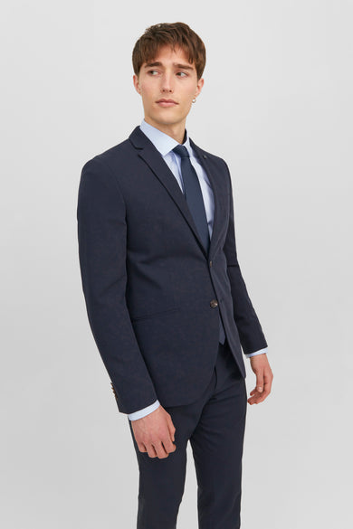Cravate bleue d'ACCESSORIES BY JACK & JONES, couleur unie et texture lisse.
