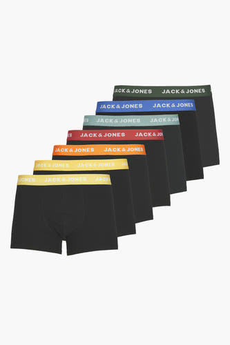 Zwarte boxershorts van ACCESSORIES BY JACK & JONES, met een elastische tailleband in diverse kleuren.
