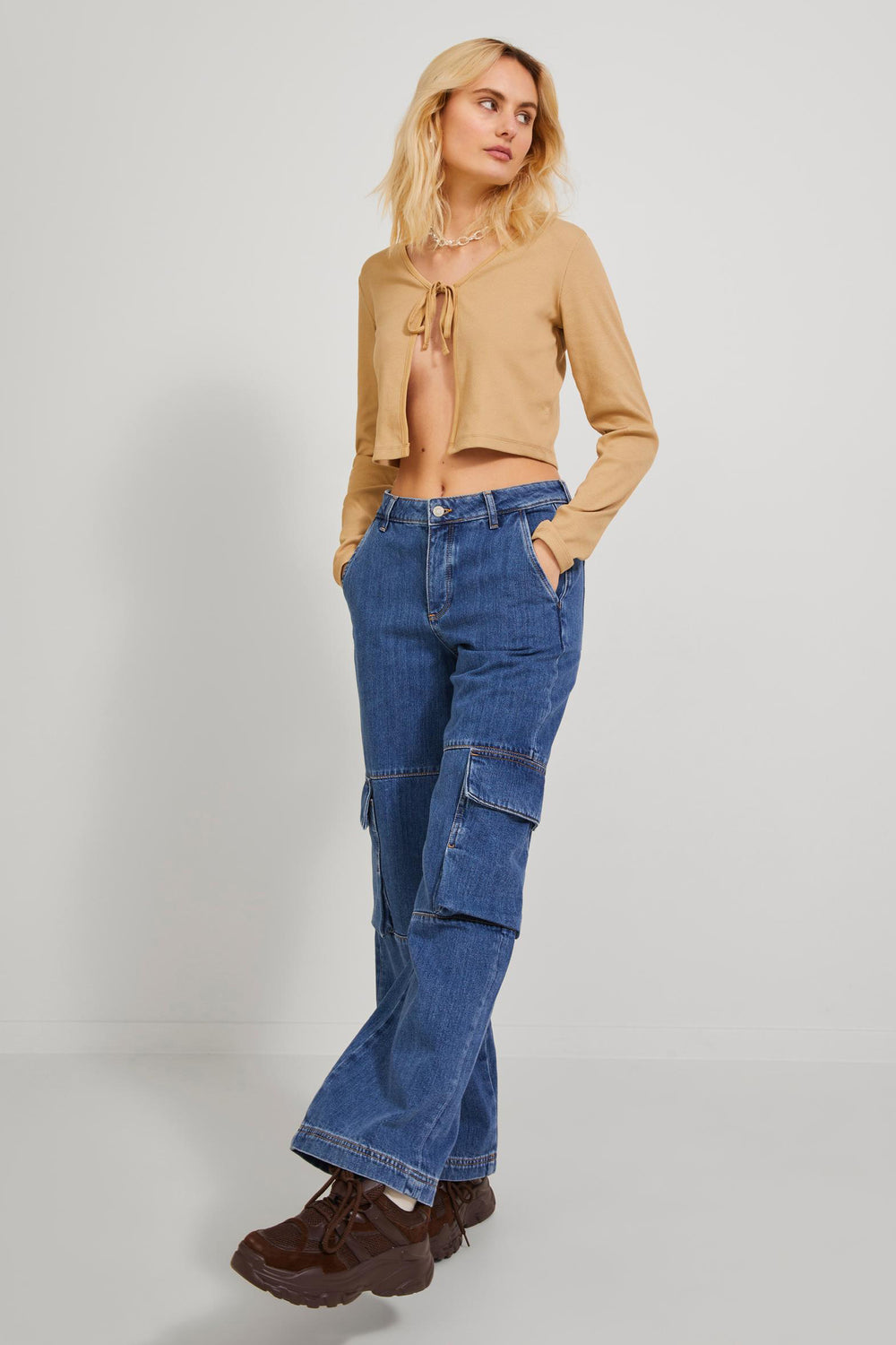 Top uni manche longue Beige - JJXX