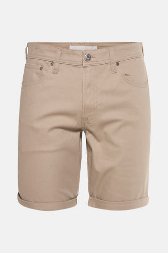 Beige short van JACK & JONES JEANS INTELLIGENCE, met omgeslagen pijpen en zakken.
