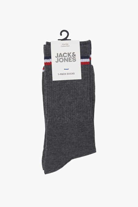 Grijze Jack & Jones sokken met strepen.