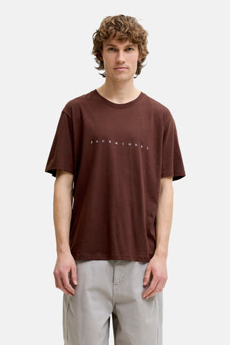 T-shirt (korte mouwen) bruin - ORIGINALS BY JACK & JONES