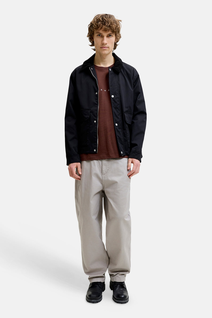 T-shirt (korte mouwen) bruin - ORIGINALS BY JACK & JONES