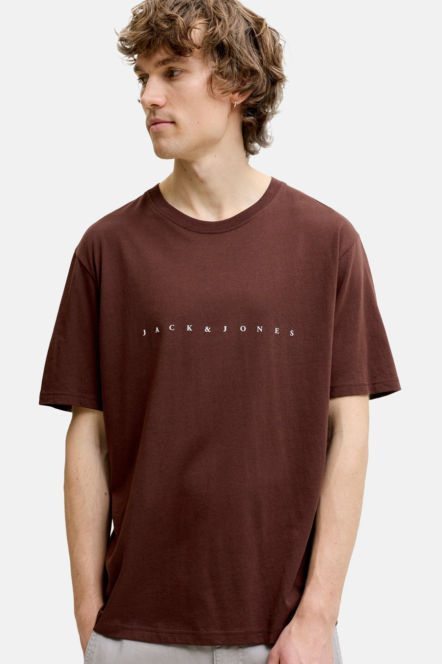 T-shirt (korte mouwen) bruin - ORIGINALS BY JACK & JONES