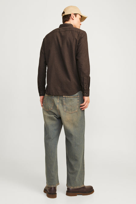 Chemise (manches longues) Brun - ORIGINALS BY JACK & JONES