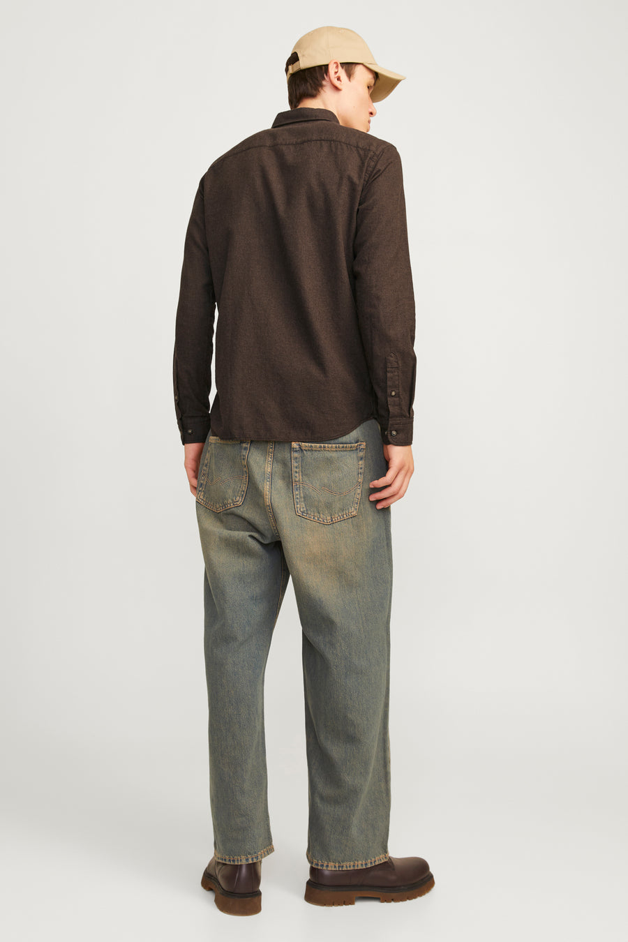 Chemise à manches longues - brun - ORIGINALS BY JACK & JONES