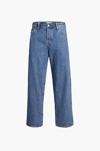 Jean décontracté de denim bleu de JACK & JONES, avec fermeture à boutons et poches.