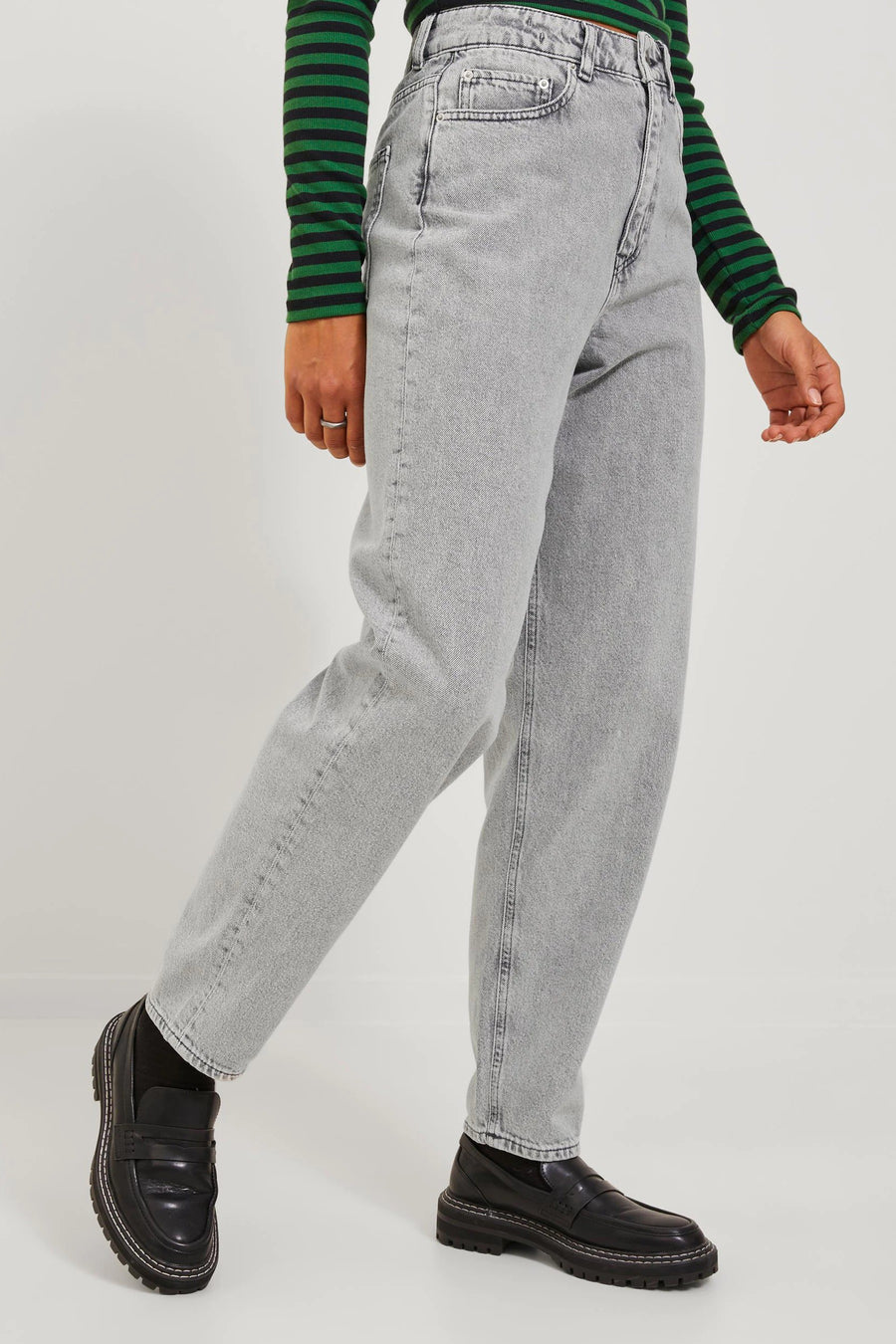 Mom jeans - light grey denim - JJXX