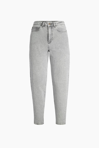 Mom jeans - light grey denim - JJXX