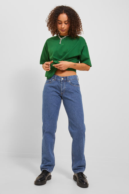 Straight jeans - mid blue denim