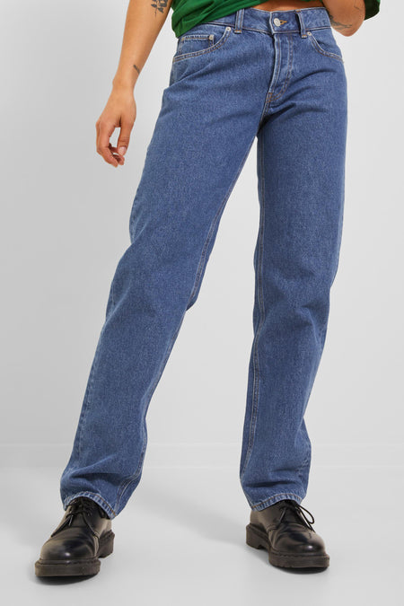 Straight jeans - mid blue denim
