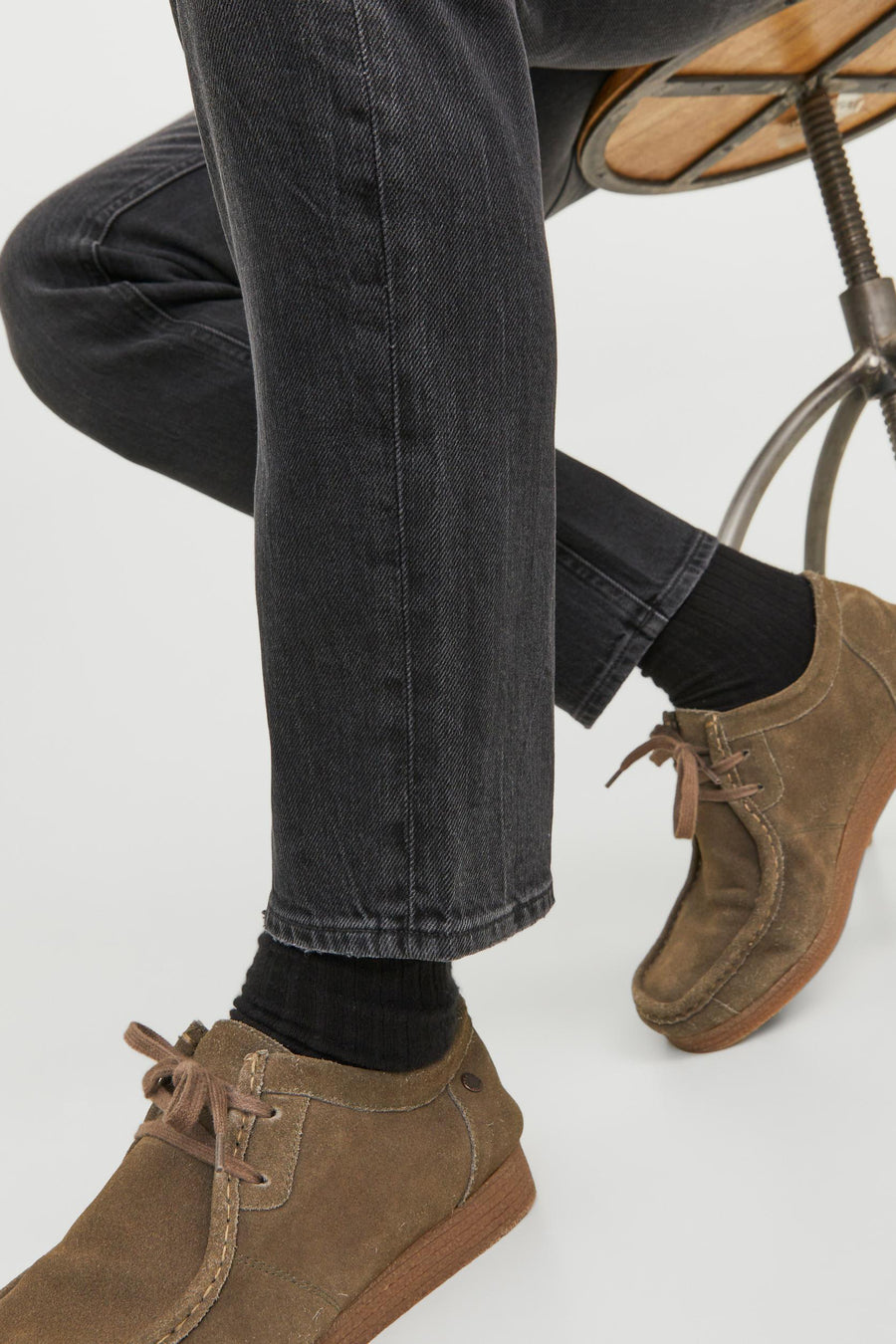 Tapered jeans - black denim