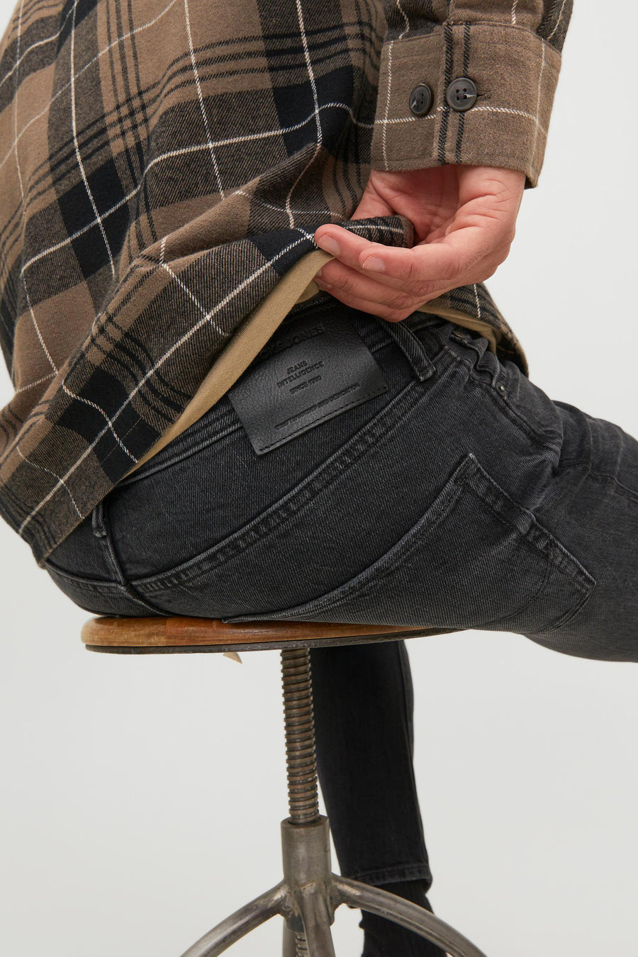 Tapered jeans - black denim
