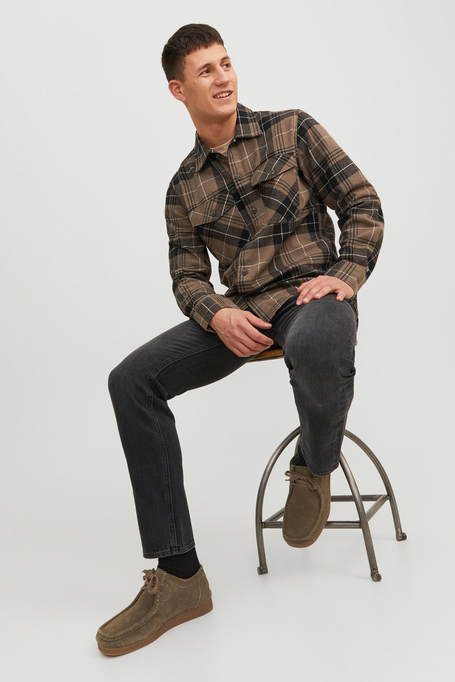 Tapered jeans - black denim