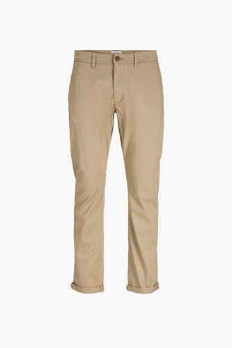 Beige chino van JACK & JONES JEANS INTELLIGENCE met omgeslagen pijpen.

