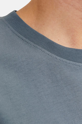 Blauw T-shirt met korte mouwen van ORIGINALS BY JACK & JONES, met een effen ontwerp en ronde hals.