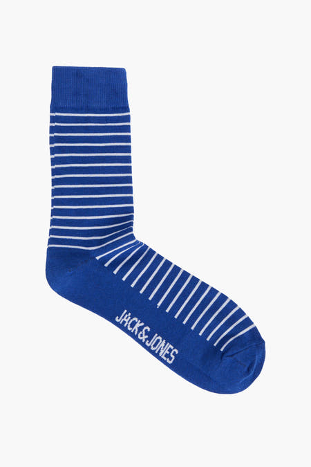 Blauwe sokken van ACCESSORIES BY JACK & JONES, met een gestreept patroon.