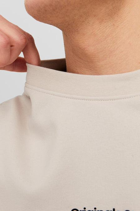 Sweater met ronde hals Ecru - ORIGINALS BY JACK & JONES