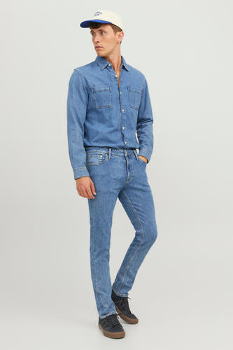 Straight jeans - mid blue denim