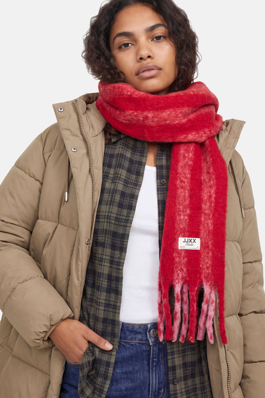 Wintersjaals rood - JJXX