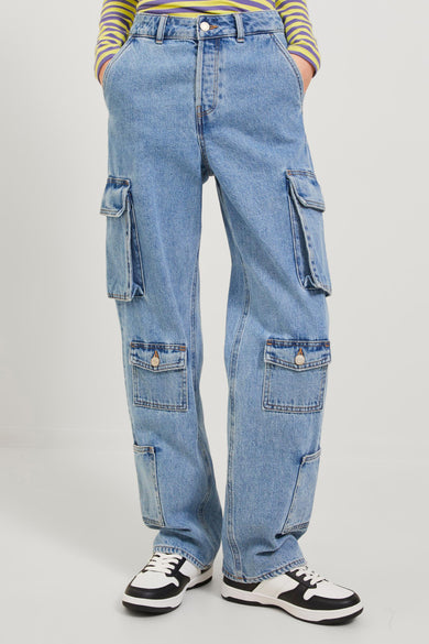 Straight jeans - mid blue denim