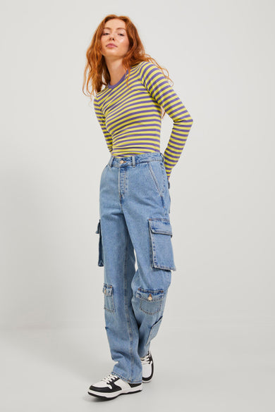 Straight jeans - mid blue denim