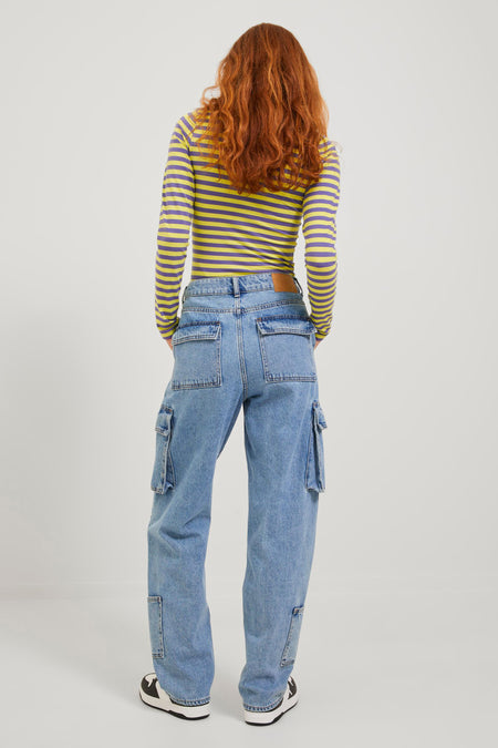 Straight jeans - mid blue denim
