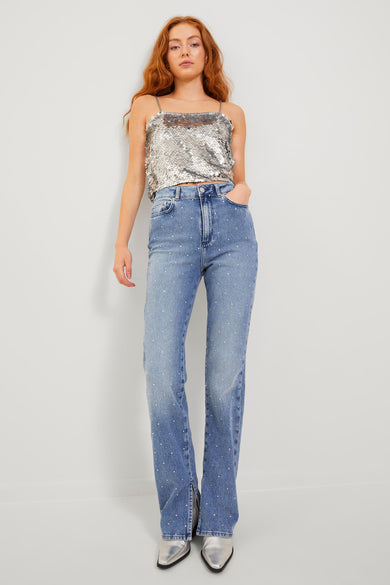 Slim jeans - mid blue denim