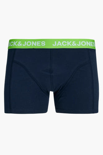 Blauwe boxershort van ACCESSORIES BY JACK & JONES, met een elastische tailleband met logo.