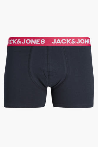 Boxer short bleu d'ACCESSORIES BY JACK & JONES avec une ceinture rose à logo de marque.