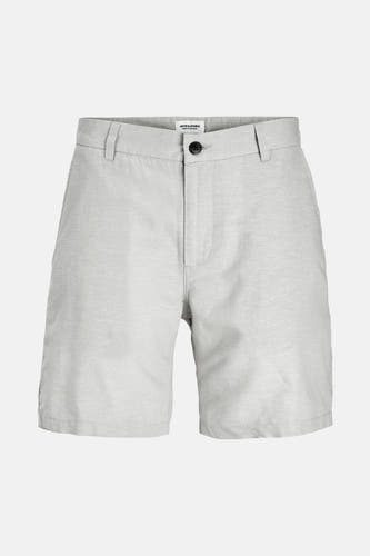 Beige short van JACK & JONES JEANS INTELLIGENCE, effen kleur met knoopsluiting.