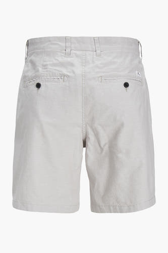 Beige short van JACK & JONES JEANS INTELLIGENCE, met achterzakken en knoopdetails.
