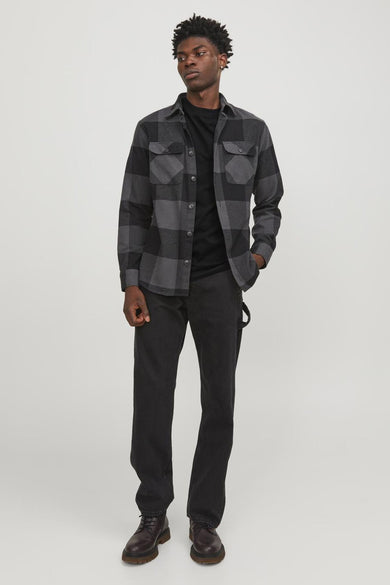 Zwart T-shirt met korte mouwen van ORIGINALS BY JACK & JONES, met een effen design.