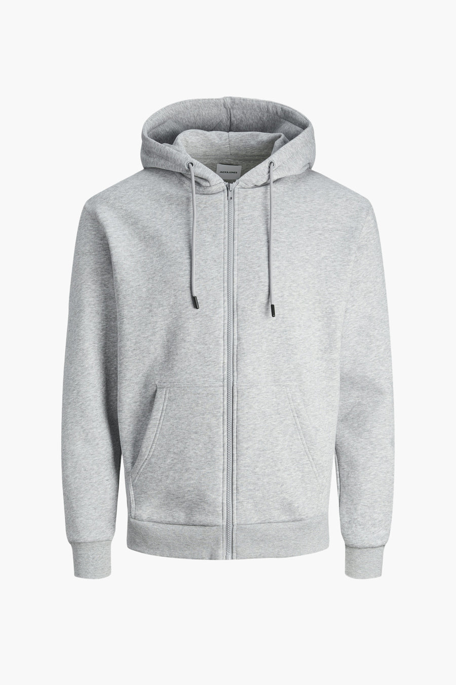 Grijs sweaterjack van CORE BY JACK & JONES, met capuchon, lange mouwen en ritssluiting.