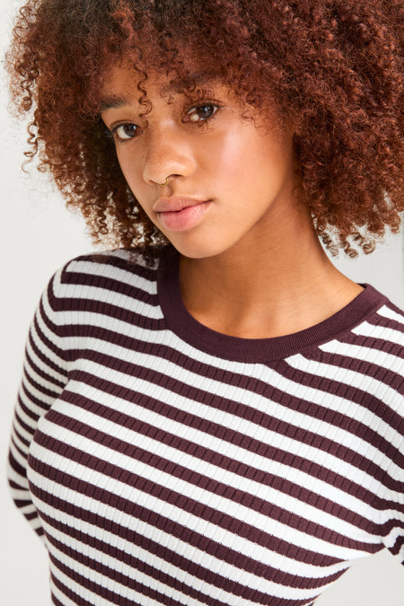 JXJODI TIGHT STRIPE CREW NECK KNIT