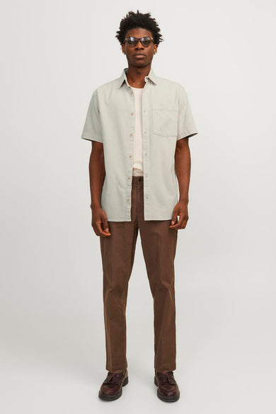 Chemise (manches courtes) Écru - JACK & JONES JEANS INTELLIGENCE